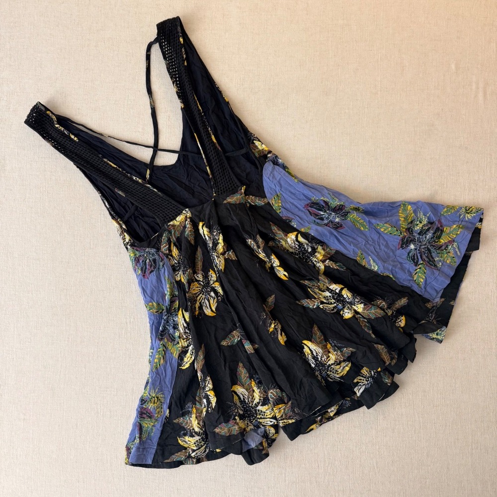 Free People Thought I Was Dreaming Floral Mini Dress Open Back S - Picture 10 of 12